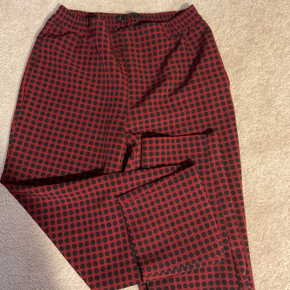 Zara Polka dot pants red and black S - Picture 6 of 6